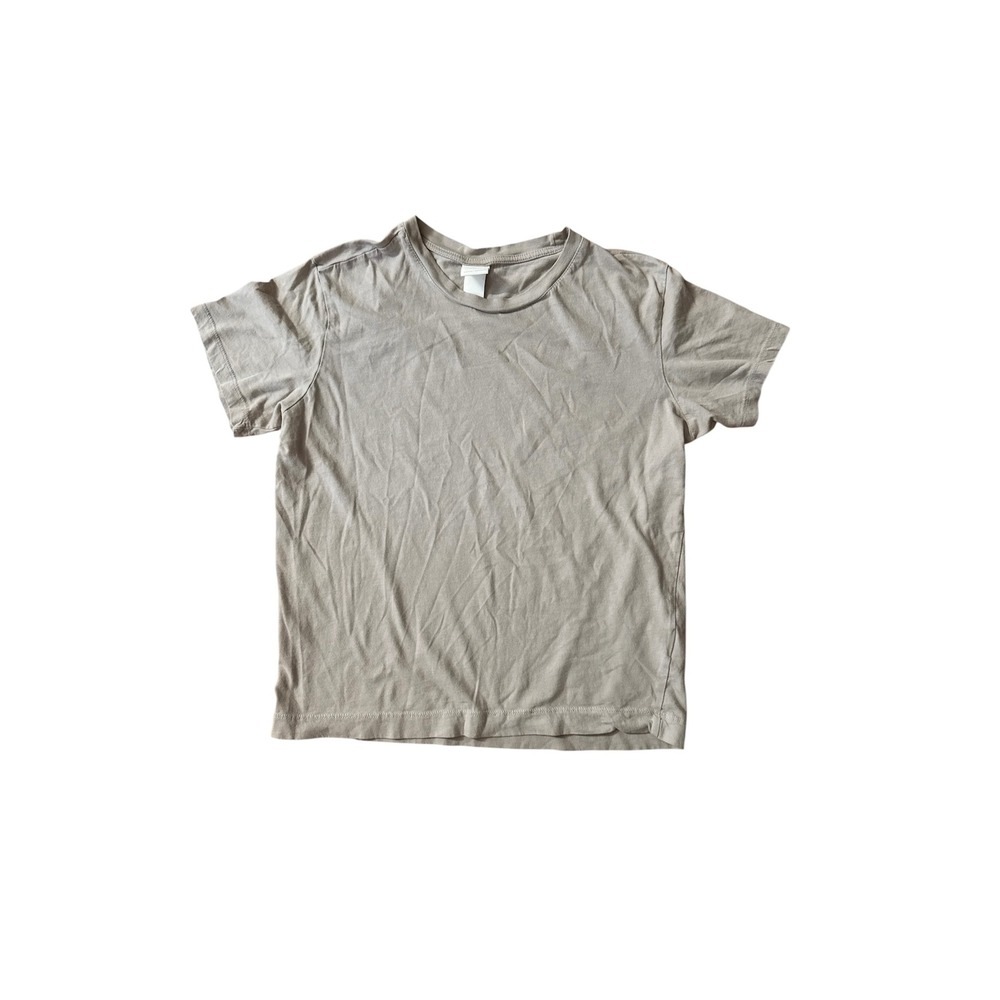 HM Basics Womens Short Sleeve Crew Neck T-Shirt Taupe Tan‎ Size Small